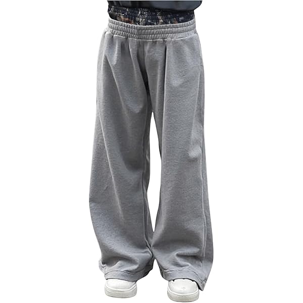 【Raucohouse】Long waist rib loose sweatpants Amazon.com: tobchonp Wide Leg Pants Women Summer Drawstring